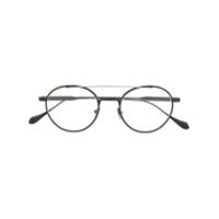 Giorgio Armani Armação de óculos redonda com logo - Preto