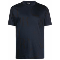 Giorgio Armani Camiseta com estampa contrastante - Azul