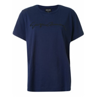 Giorgio Armani Camiseta com estampa de logo - Azul