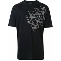 Giorgio Armani Camiseta com estampa geométrica - Azul