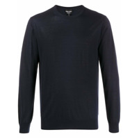 Giorgio Armani Suéter decote careca de cashmere - Azul