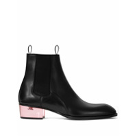 Giuseppe Zanotti Bota chelsea com salto transparente - Preto