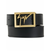 Giuseppe Zanotti Cinto com placa de logo - Preto