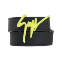 Giuseppe Zanotti Cinto com placa de logo - Preto