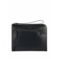 Giuseppe Zanotti Clutch com logo e zíper - Preto