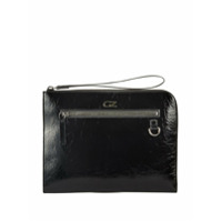 Giuseppe Zanotti Clutch com logo e zíper - Preto