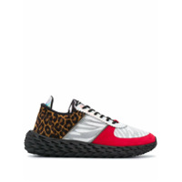 Giuseppe Zanotti low-top leopard print sneakers - Vermelho