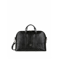 Giuseppe Zanotti Mala com logo e efeito de pele de cobra - Preto