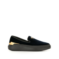 Giuseppe Zanotti Mocassim slip-on com logo - Azul