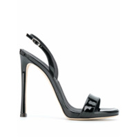 Giuseppe Zanotti Sandália com salto agulha e fivela - Preto