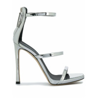 Giuseppe Zanotti Sandália com salto agulha - Prateado