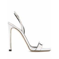 Giuseppe Zanotti SandÃ¡lia de tiras com salto alto - Prateado