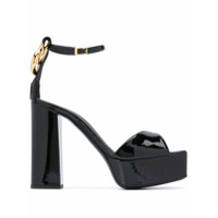Giuseppe Zanotti Sandália plataforma com detalhe de corrente - Preto