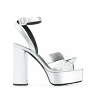 Giuseppe Zanotti Sandália plataforma com detalhe de nó - Prateado