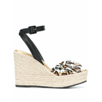 Giuseppe Zanotti Sandália plataforma com estampa de leopardo - Neutro