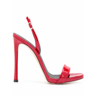 Giuseppe Zanotti Sandália salto agulha com fixação no tornozelo - Vermelho