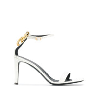 Giuseppe Zanotti Sapato bico quadrado com salto alto - Branco