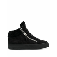 Giuseppe Zanotti Tênis cano baixo com zíper lateral - Preto