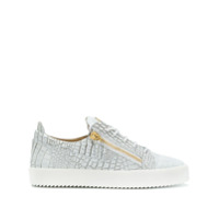 Giuseppe Zanotti Tênis de couro com estampa - Branco