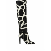 Giuseppe Zanotti Vestido com estampa de girafa - Preto