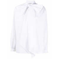 Givenchy Blusa branca de algodão com laço na gola - Branco