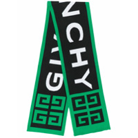 Givenchy Cachecol de tricô com padronagem de logo - Verde