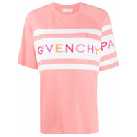Givenchy Camiseta oversized com logo bordado - Rosa