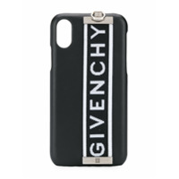 Givenchy Capa para iPhone X com logo - Preto