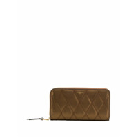 Givenchy Carteira matelassê metálica com padronagem de losangos - Dourado