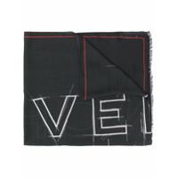 Givenchy Echarpe oversized com estampa de logo - Preto