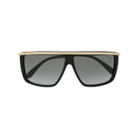 Givenchy Eyewear Óculos de sol oversized com acabamento contrastante - Preto