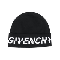 Givenchy Gorro de lã e tricô com logo - Preto