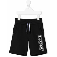 Givenchy Kids Bermuda esportiva com estampa de logo - Preto