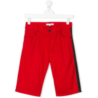 Givenchy Kids Bermuda esportiva com recortes de logo - Vermelho