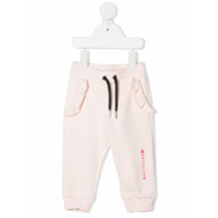 Givenchy Kids Calça esportiva com logo bordado - Rosa