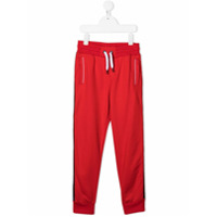 Givenchy Kids Calça esportiva com logo e ajuste no cós - Vermelho