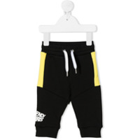 Givenchy Kids Calça esportiva com recortes contrastantes - Preto