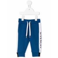 Givenchy Kids Calça esportiva de jersey com logo - Azul