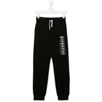 Givenchy Kids Calça esportiva slim com estampa de logo - Preto