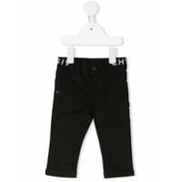 Givenchy Kids Calça jeans com acabamento de logo - Preto