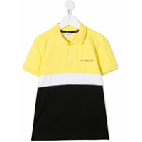 Givenchy Kids Camisa polo color block - Amarelo