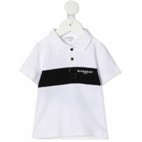 Givenchy Kids Camisa polo com estampa de logo - Branco