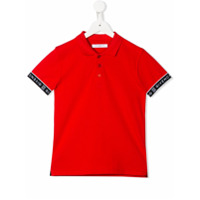 Givenchy Kids Camisa polo mangas curtas com logo - Vermelho