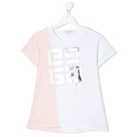 Givenchy Kids Camiseta bicolor com estampa de logo - Branco
