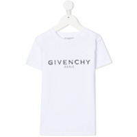 Givenchy Kids Camiseta com estampa de logo destroyed - Branco