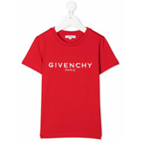 Givenchy Kids Camiseta com estampa de logo destroyed - Vermelho