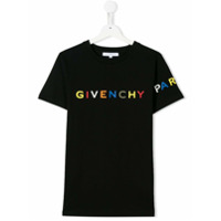 Givenchy Kids Camiseta com estampa de logo - Preto