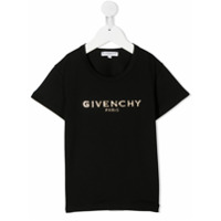 Givenchy Kids Camiseta com estampa de logo - Preto