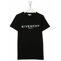 Givenchy Kids Camiseta com estampa de logo - Preto