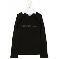 Givenchy Kids Camiseta com estampa de logo - Preto